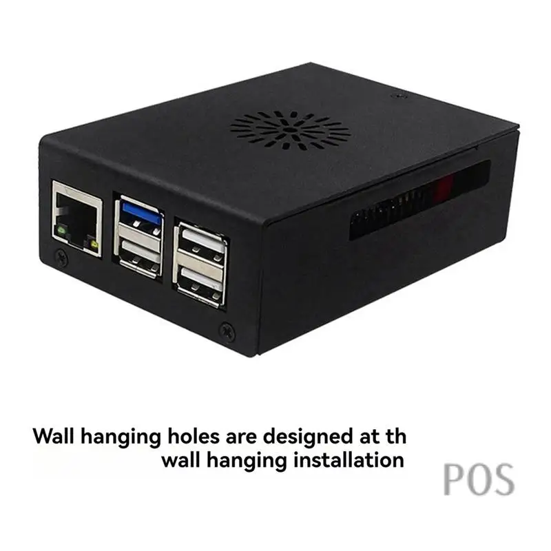 Orang Pi 5 Pro 케이스 금속 냉각 팬 포함 알루미늄 합금 방열판 쉘 향상된 냉각 디자인-POS