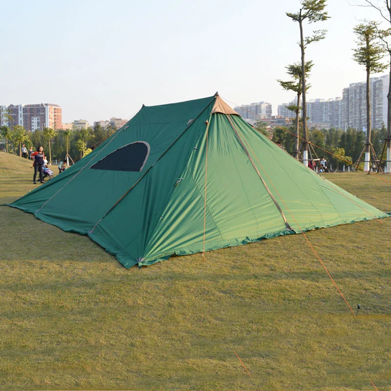 

600*700CM Ultralarge Twin Peaks Canopy 10-12 Person Camping Pinic Large Size Tent Large Gazebo Sun Shelter Tienda De Campaña