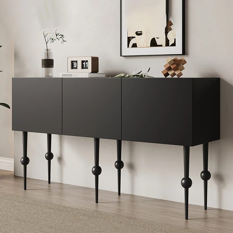 Meubles de salon modernes et minimalistes : Armoires de rangement nordiques haut de gamme avec tiroirs, organisateurs et vitrine