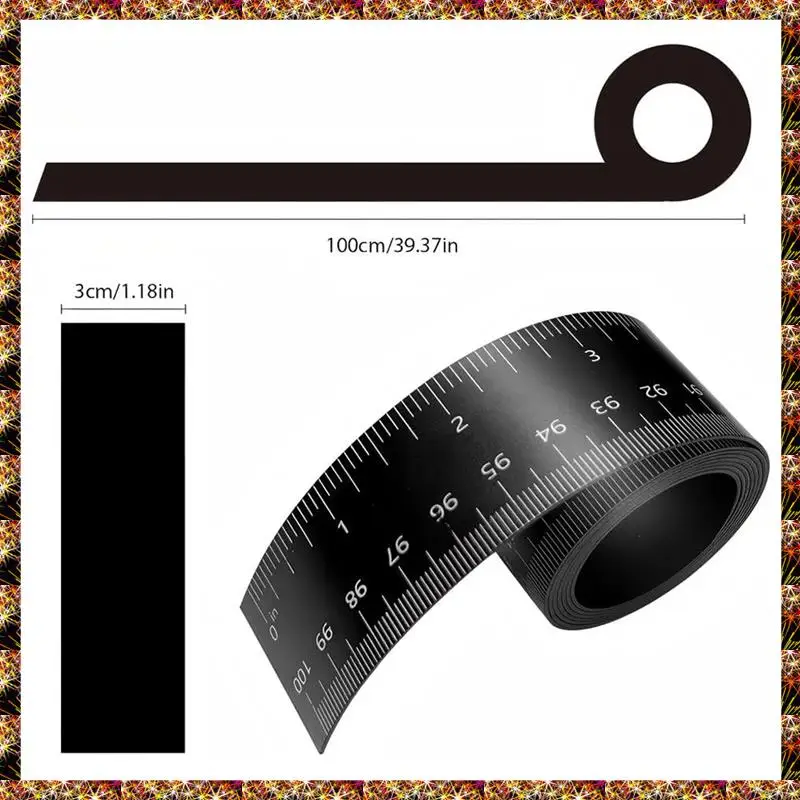 BTCL 2 قطعة 39.37 بوصة مسطرة مغناطيسية مسطرة مرنة مع بوصة وسنتيمتر شريط قياس مغناطيسي للمخارط وورش العمل