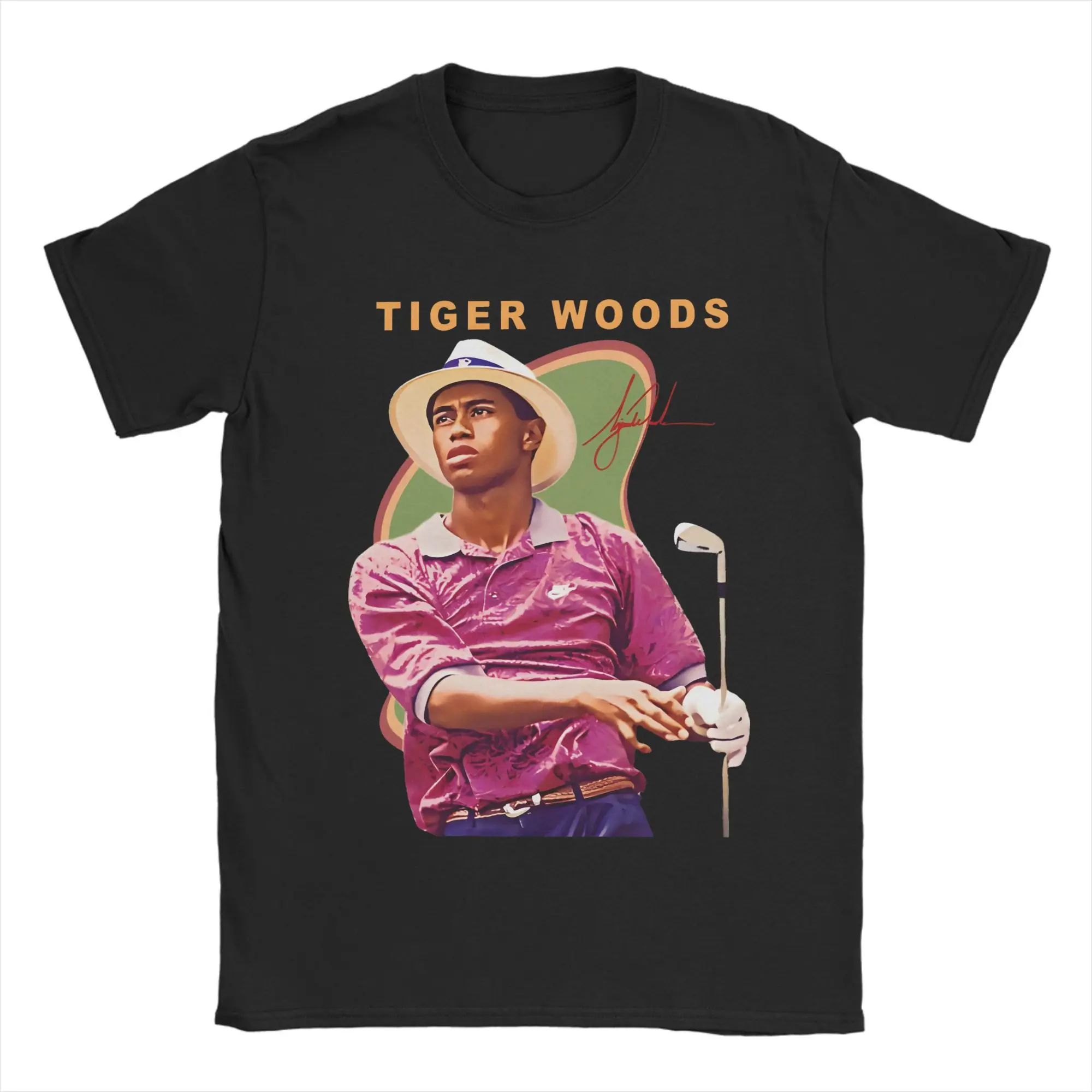 Tiger Woods   T-Shirt Adult Retro Style Awesome T-Shirts Summer Comfortable Fashion Tees Cheap Oversize Clothing