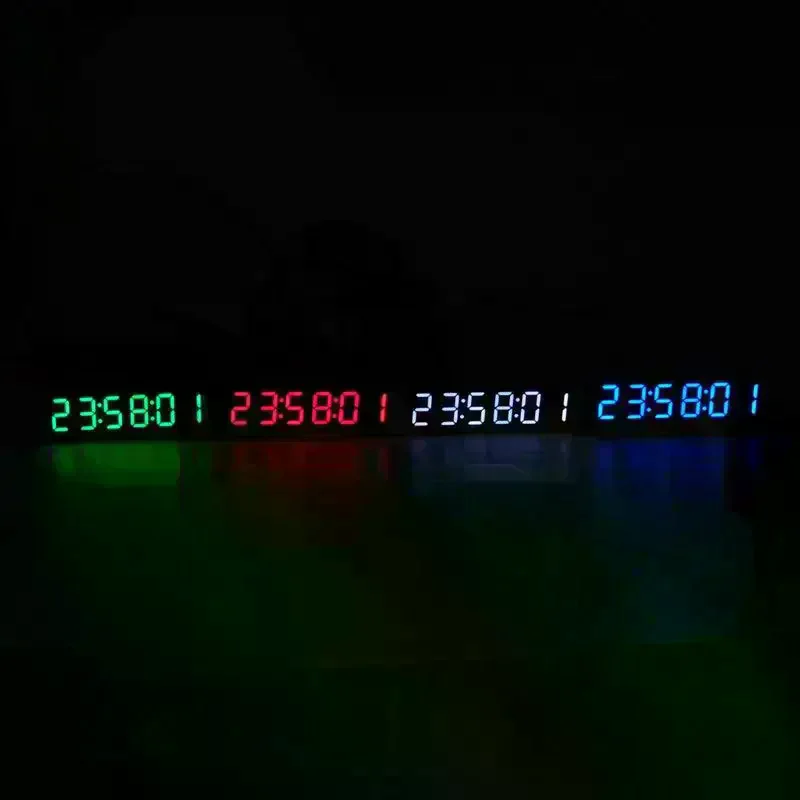 

Цифровые электронные часы LED 0,36 дюйма, 6-разрядные, с отображением секунд, формат времени 12/24 часа, память при отключении питания, DIY, DC 5В 12В, для автомобиля