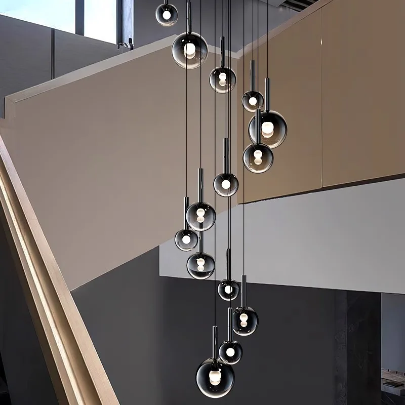 Imagem -05 - Nordic Pendant Lights For Home Decoration Stair Chandelier Sala de Estar e Jantar Luz de Teto Iluminação Interna