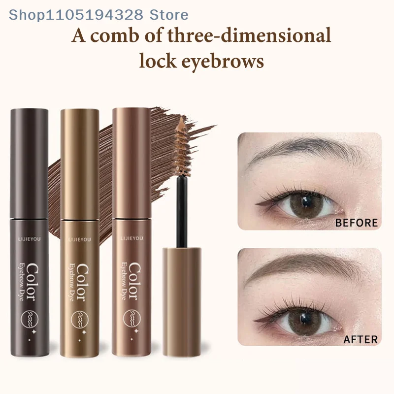 3 farben Langlebige Feste Augenbraue Mascara Creme Wasserdicht Färben Farbe Schnell trocknend Augenbraue Gel Mit Pinsel Augen Schönheit make-up