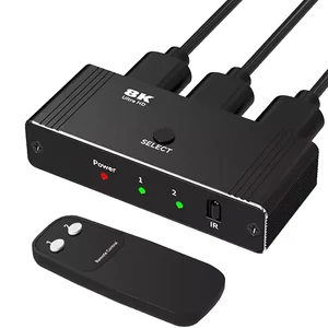HDMI -kompatibler bidirektionaler Schalter, 2 in 1, 4K, 120 Hz, HDMI -Teiler, IR -Fernschalter, PC, TV, PS4, Xbox, PS5, 8K, 60Hz 8 Hauptverkauf POSCA PC 8K - №6