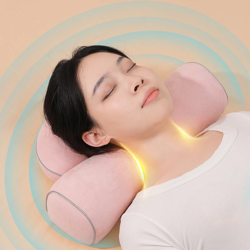 

Christmas Gifts Electric Heated Herbal Pillow Neck Stretcher Cervical Traction Neck Massage Pillow