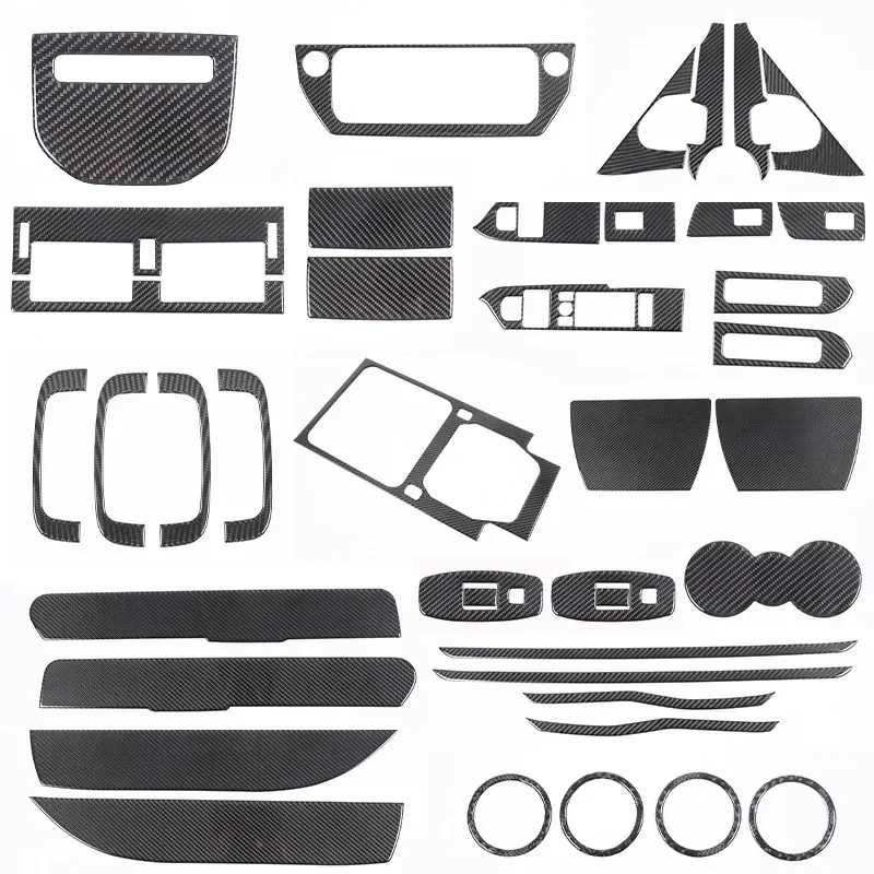 

Soft Carbon Fiber Car Center Console Dashboard Door Armrest Panel Trim Stickers Accessories For Land Rover Defender 110 2020-25