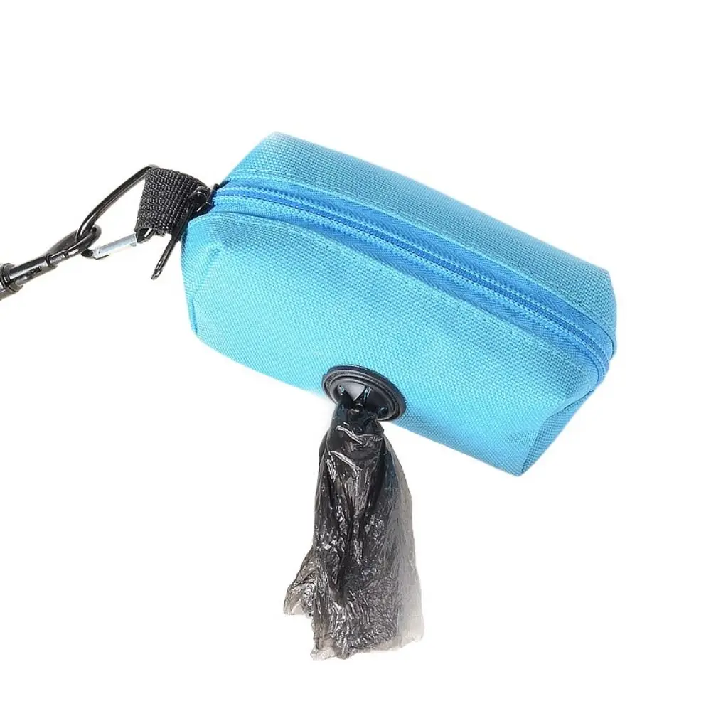 Oxford Dog Poop Bag Dispenser Leakproof Pick-Up Bags Holder Pet Poop Bag Holder with Metal Buckle Pet Waste Bag Carrier