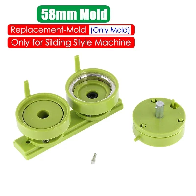 DIY Combination Badge Button Maker Machine Sliding Style Badge Button Machine Host Replacement 25/32/37/44/58/75mm Badge Mold