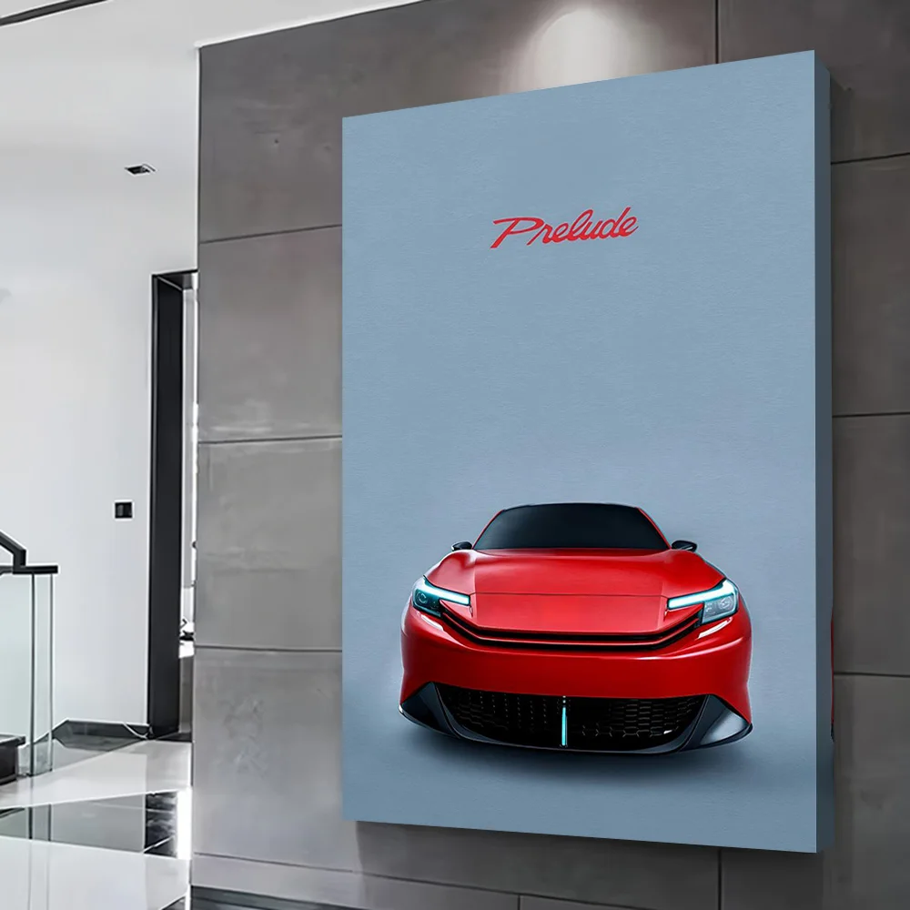 Sports Prelude Concept Car Poster Customizable Printed Canvas Painting Wall Art Gift for Living Room Decoration Wand Deko Mural