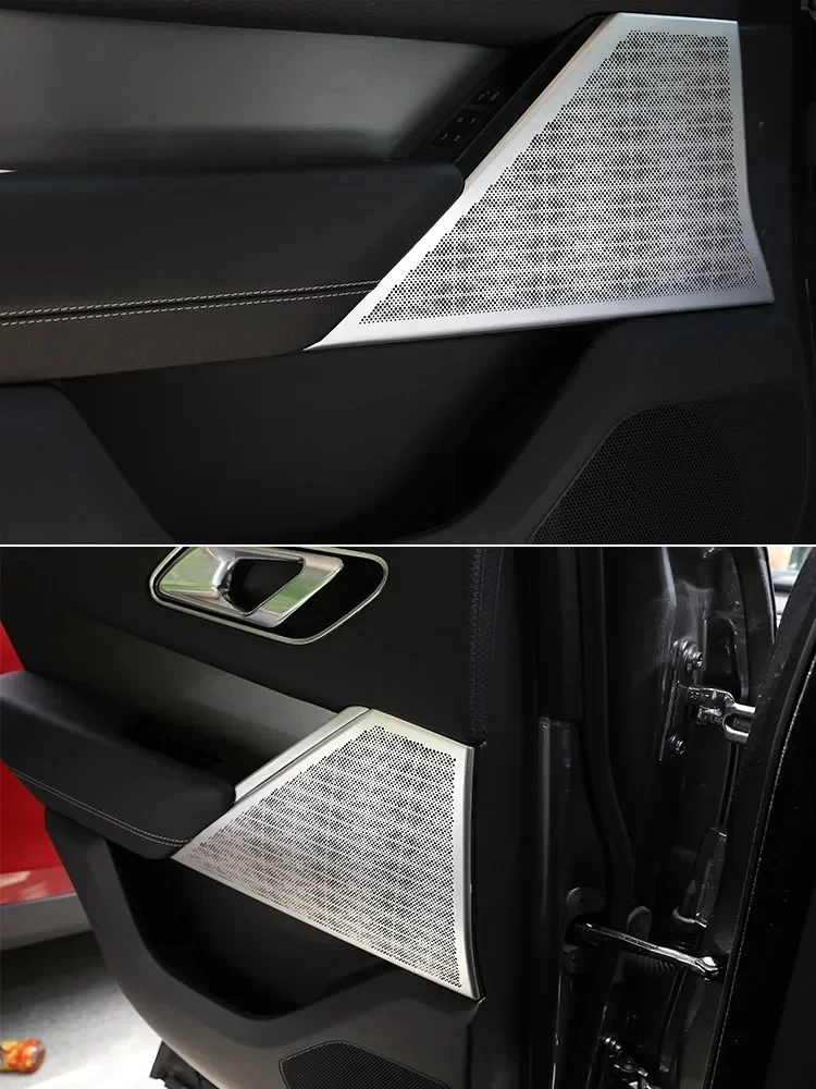 

For Land Rover Range Rover Velar 2017-2024 Aluminum Alloy Car Door Speaker Cover Trim Decorative Strips Stickers Car Accessories