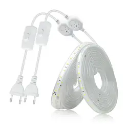 110V 220V LED Strip listwa 2835SMD wysokiej jasności wystrój domu podświetlenie lampa wstążkowa wodoodporne oświetlenie ogrodowe balkon