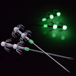 2pcs/box umbrella hooks live bait hooks squid blow tubes octopus squid hooks stainless steel