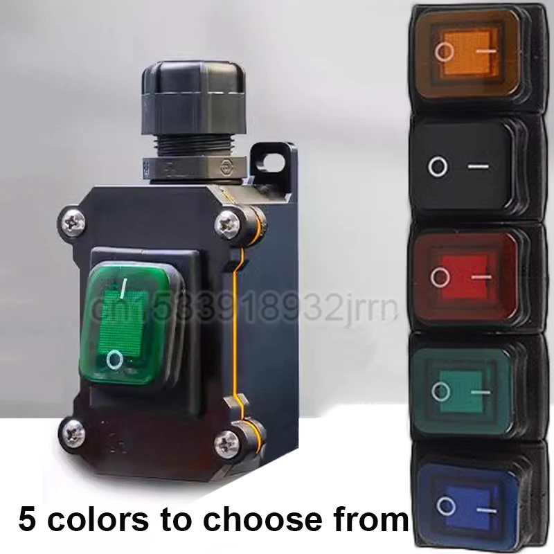 1Pcs KCD4 Waterproof Rocker Switch IP65 220V 16A/30A ON-OFF /ON-OFF-ON Rain Proof Outside Electrical Room Ampere Box