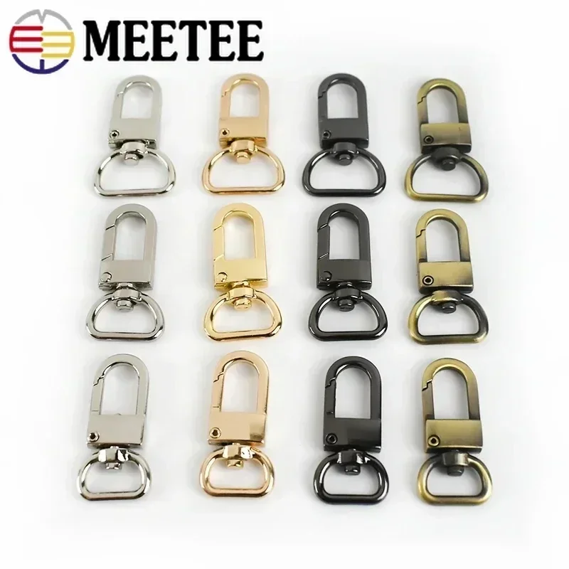 5-30Pcs 13-19mm Metal Buckles For Bag Strap D Ring Swivel Lobster Clasp Trigger Clip Buckle Keychain Snap Hooks DIY Accessories