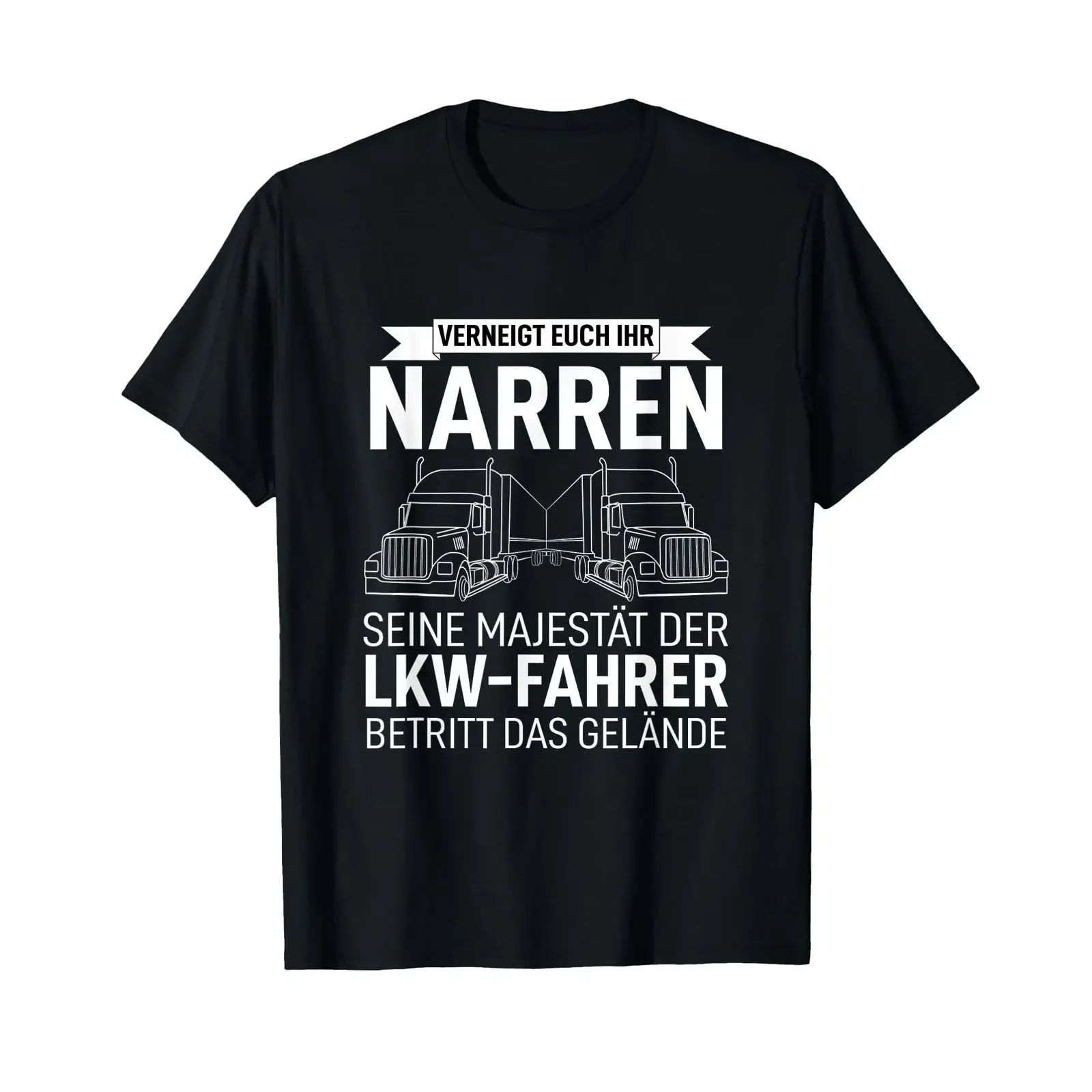 Herren Trucker Driver Truck Tends You Your Jester T-Shirt, Vintage-Waschung, Stilvolles Atmungsaktives Oberteil für den Alltag, Unisex