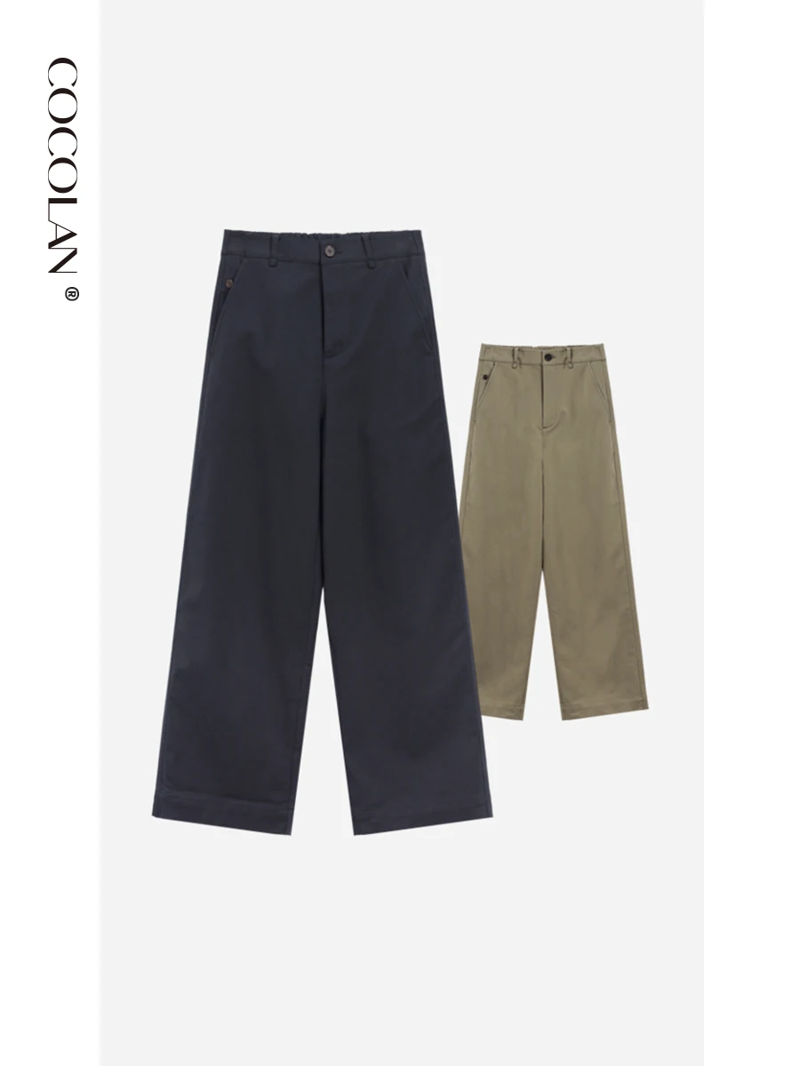 

Женские прямые повседневные брюки LAN, весна-лето, новинка, комфортные, из смесового хлопка, с застежкой-молнией на талии