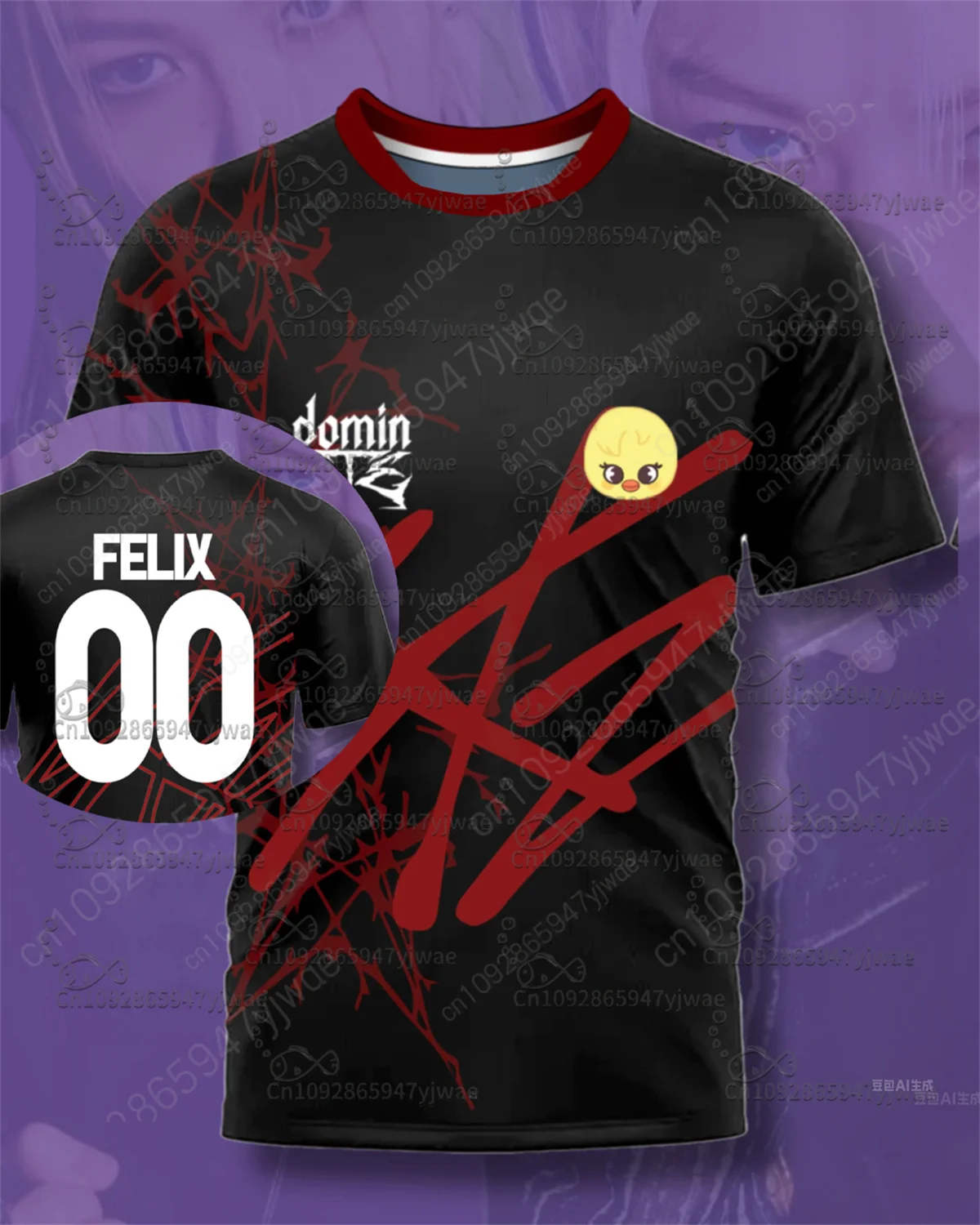 تي شيرت Kpop KARMA Felix & Hyunjin بأكمام قصيرة تي شيرت صيفي للسيدات Harajuku تي شيرت جرافيك عتيق تي شيرت أنيق ملابس الشارع الشهير #1