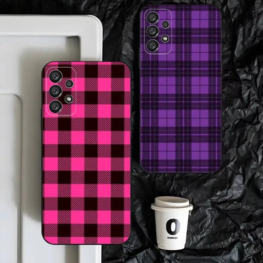 

Stewart Dress Tartan Plaid Phone Case For Samsung S25,S24,S23,S22,S21,S20,S10,Ultra,Plus,Lite,FE,Soft Silicone Black Cover