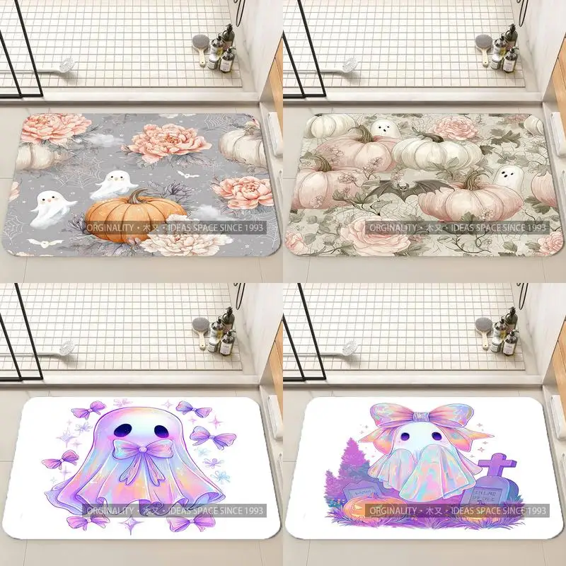 

Halloween Floral Pattern Mat Living Room Decoration Home Sofa Non-Slip Carpet Study Bedroom Tatami Children'S Soft Floor Mat