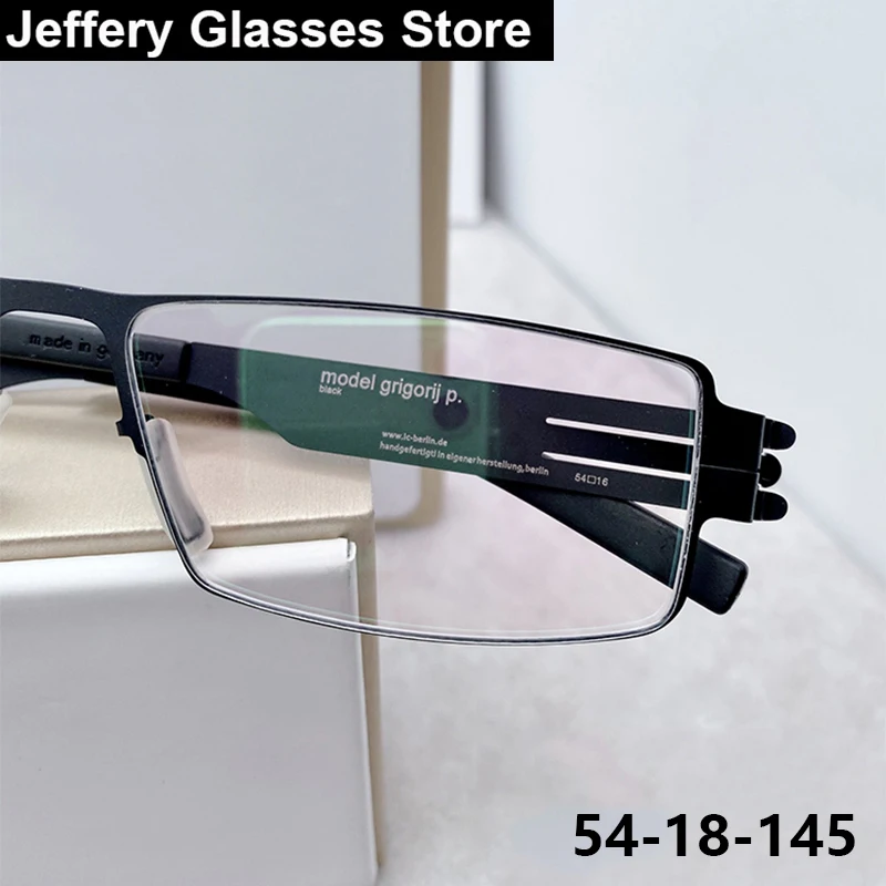 

Germany Brand Design Men Rectangle Optical Glasses Frame Ultralight Screwless Square Business Eyeglasses Reading Spectacle Gafas
