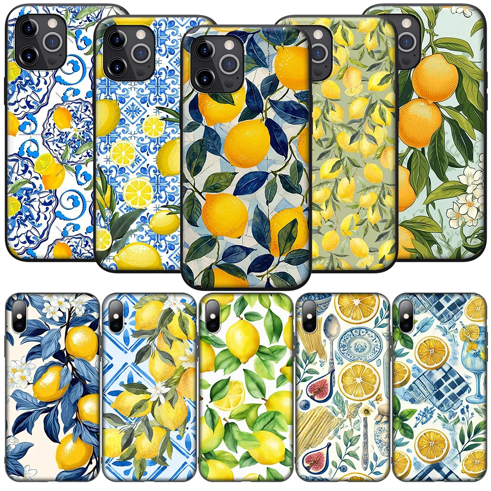 FL117 Mediterranean Lemon NEW Phone Case for iPhone 12 11 X XS XR Pro Max 6 6s Plus SE