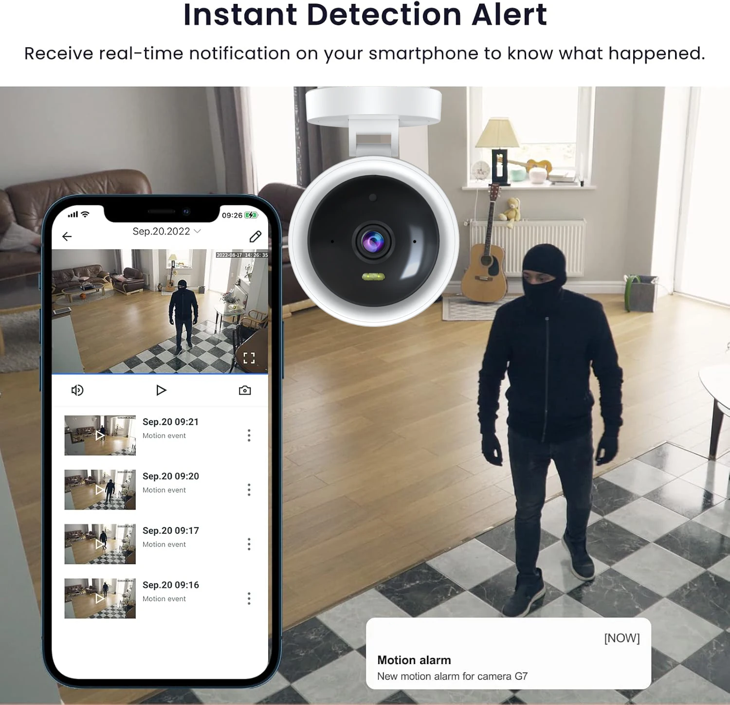 Magnetische Full HD draadloze bewakingscamera - Full Color nachtzicht, bidirectionele stem, bewegingsdetectie |   Zeer geschikt voor