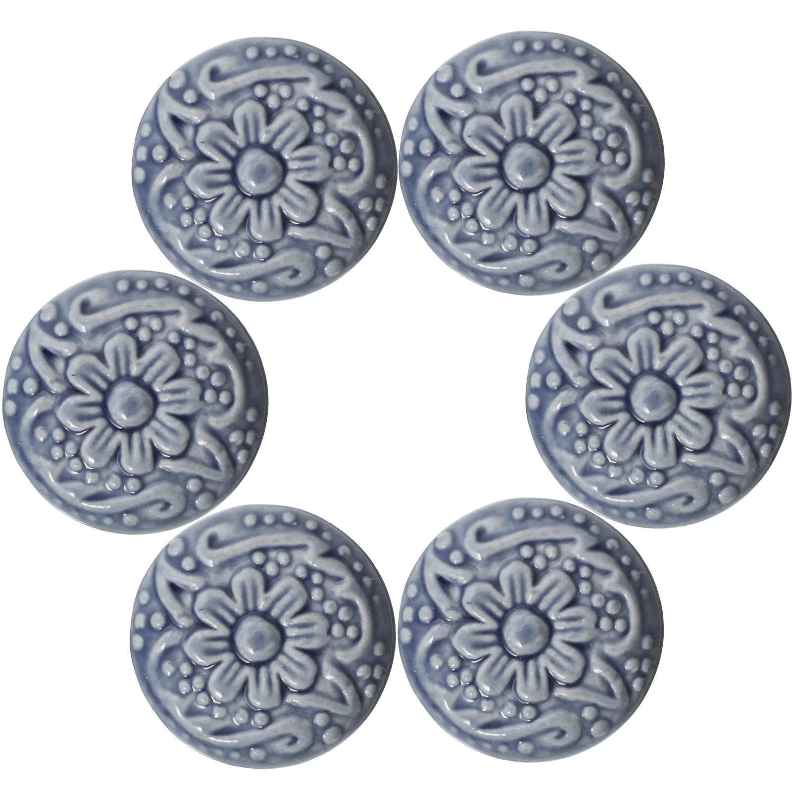 6 Pcs Handles for Kitchen Cupboards Furniture Drawer Knobs Decorative Dresser Retro