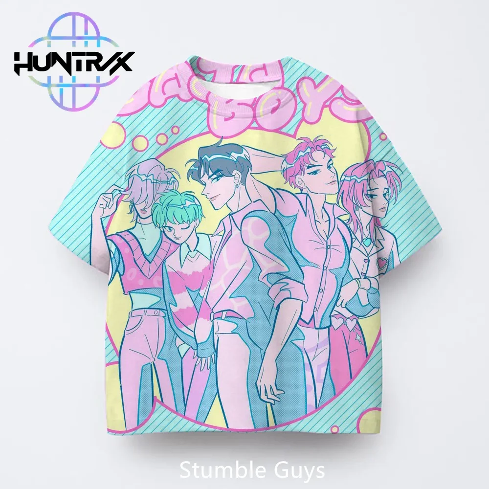 

3D Cartton Short Sleeve Kpop Demon Hunters Kids Casual Fashion Summer Boys Girls T-Shirt Anime Clothes