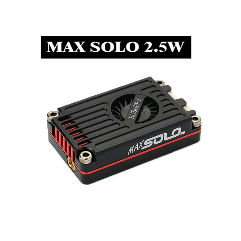VTX 48CH RUSH MAX SOLO 5.8G 2.5W Video Transmitter with CNC shell for RC FPV Long Range Fixed-wing Drones DIY Parts