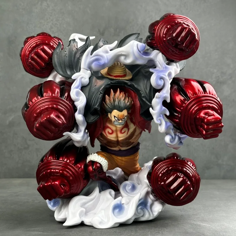 

One Piece Tianhui Luffy Handheld Ape King Crow Cannon Four Levels Anime Handheld Model Odesktop Rnament Luxury Birthday Gift
