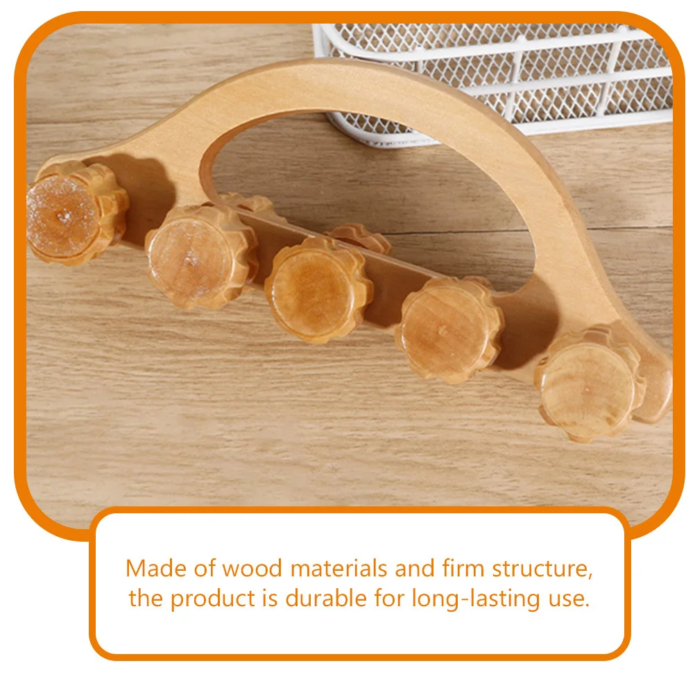 

2 Pcs Massager Arm Muscle Roller Health Care Multipurpose Tool Back Stick Wood Hand Leg