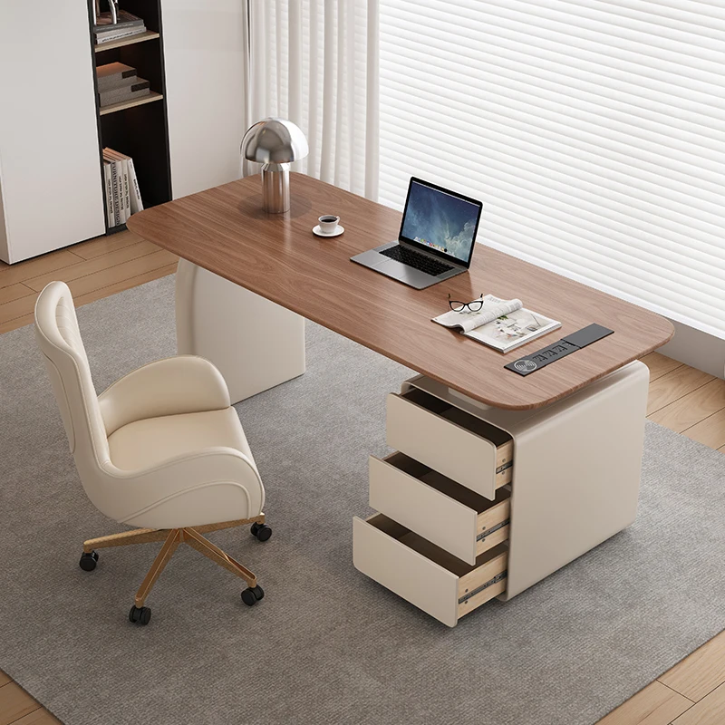 

Cream style desk minimalist modern study corner computer desk French