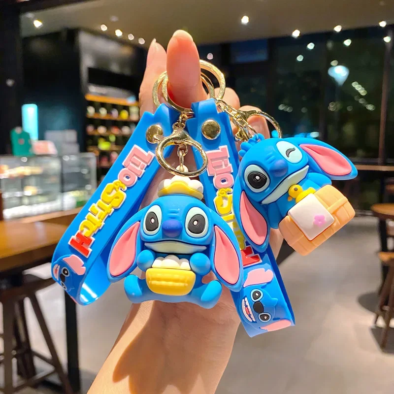 Disney Stitch Student Schoolbag Keychain Cute Doll Pendant Car Key Accessories Children's Daily Party Surprise Gift