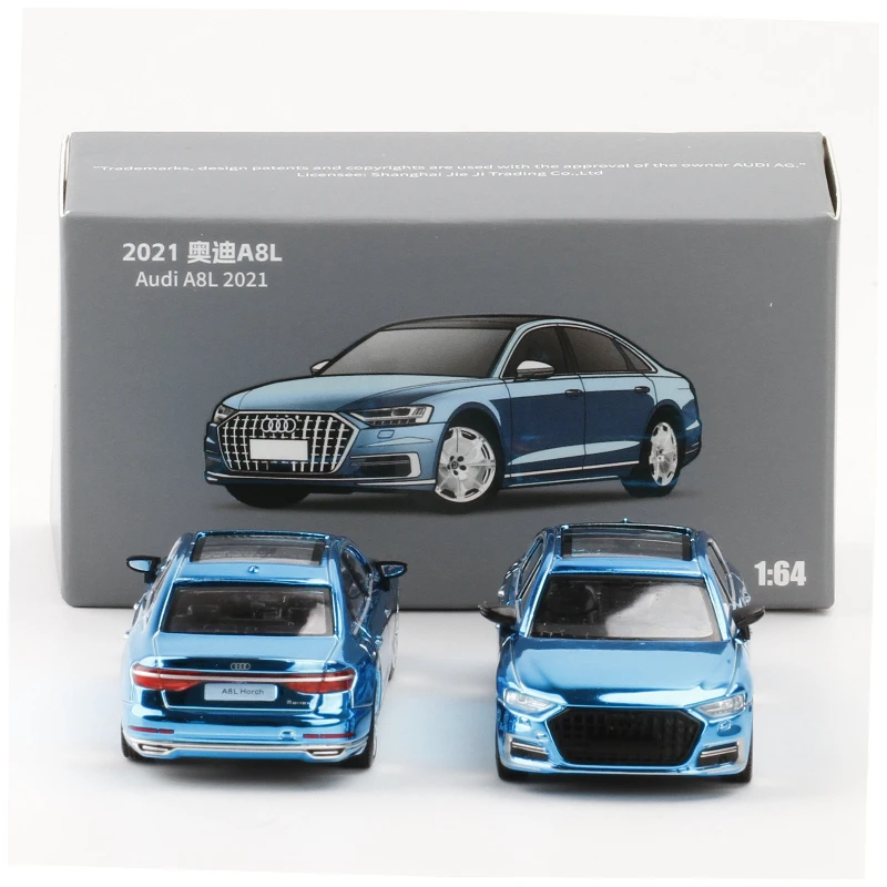 JKM Simulation 1:64 Maßstab Audi A8L Horch Legierung Auto Modell Sammlung Diecast Miniatur Voiture Hobby Kinder junge Geburtstag Geschenk