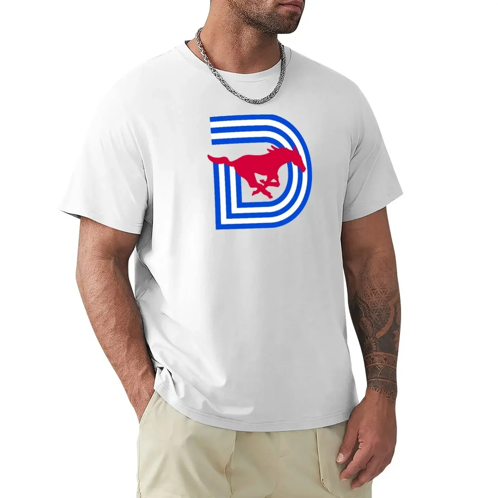 NEW SMU / Dallas Football Logo T-Shirt cheap stuff kawaii clothes Short sleeve tee men