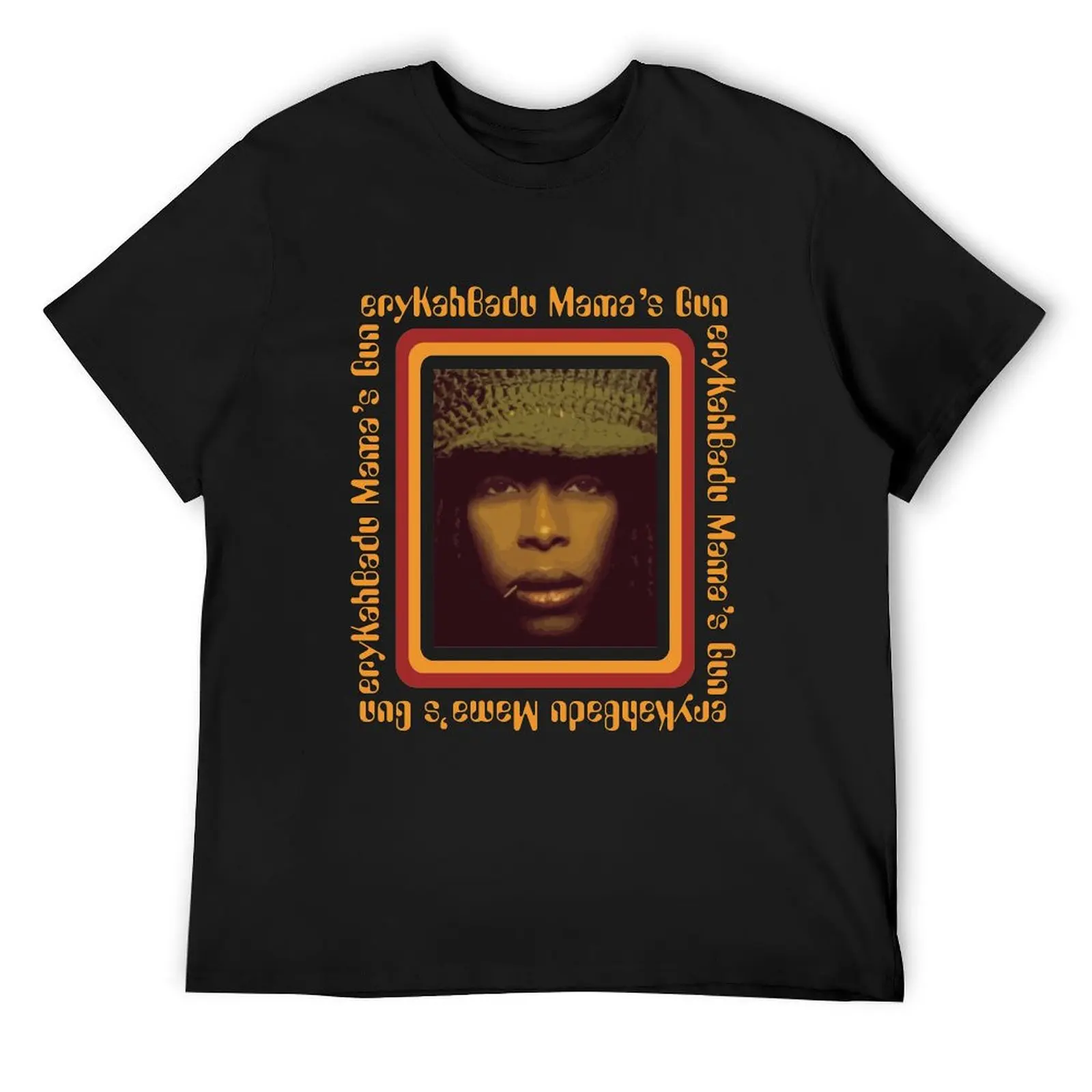 

BowersJ Erykah Badu Mama_s Gun Men_s T-Shirt cute clothes Man t-shirt funny t shirts men