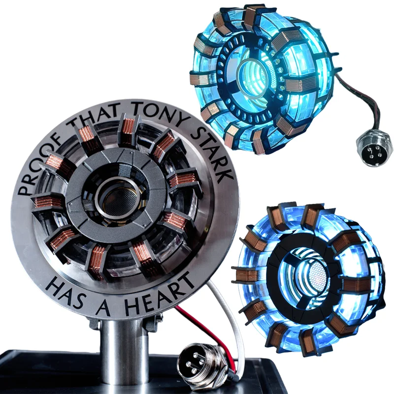 LEDライト アベンジャーズ アイアンマン Mk1 MK2 アークリアクター トニー・スターク ハート・オブ・マーク フィギュア モデル スーパーヒーロー 1/1 コスプレ おもちゃ チェストランプ ギフト