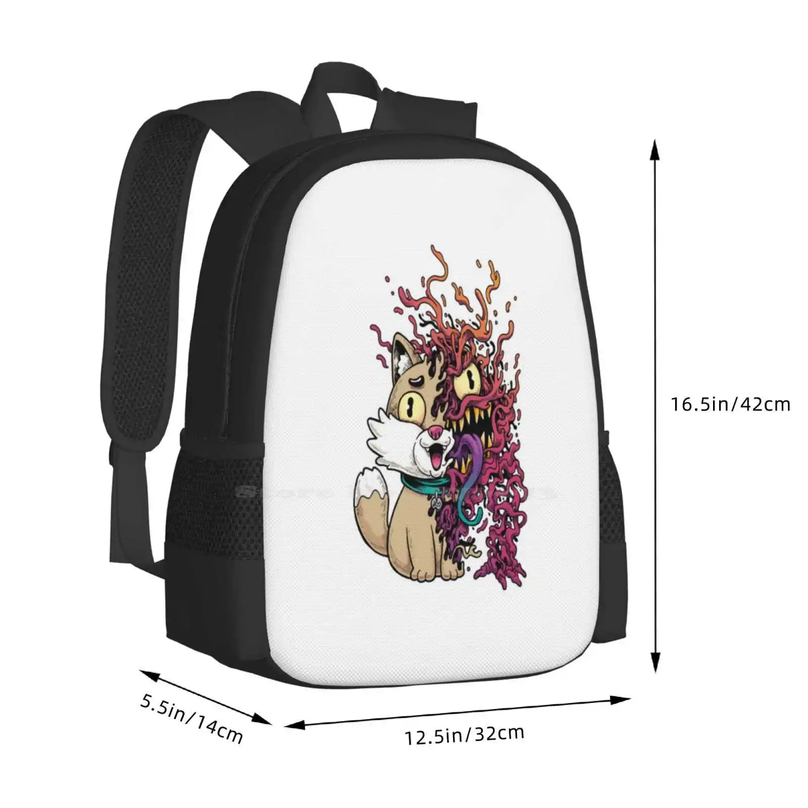 All Cats Are Aliens School Bags For Teenage Girls Laptop Travel Bags Cats Cartoon Alien Kitty Heyleight Leimelendresart