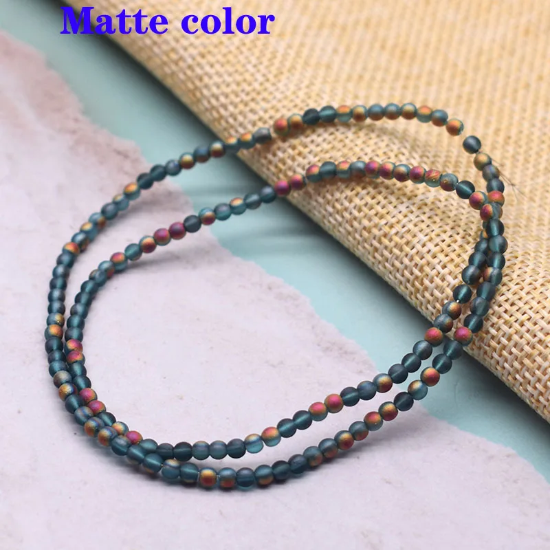 3mm 145pcs Matte Plating Color Austria Crystal Glass Beads Round Loose Spacer Beads for Jewelry Making DIY Accessories