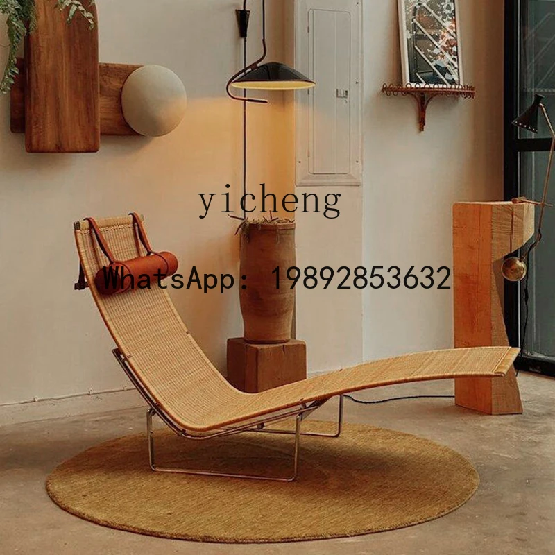 X6   Balcony Home Leisure Rattan Chair  Outdoor Homestay Rocking Couch