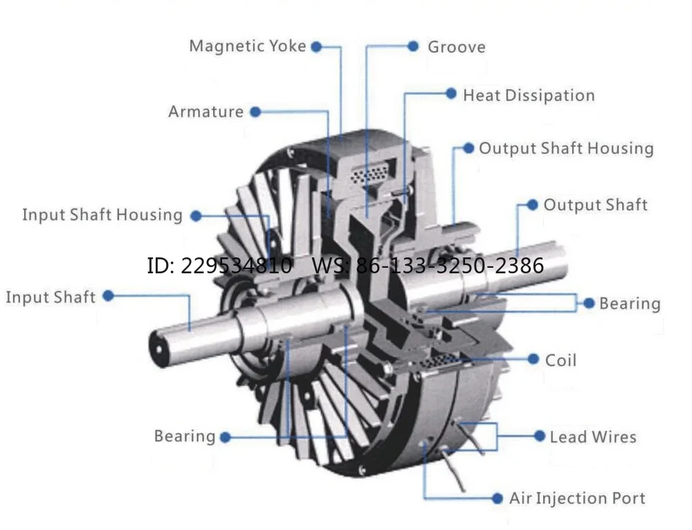 Hollow Shaft or Double shaft Powder Clutch 6Nm-100Nm (0.6-10kg) DC24V with Tension Controller Kit for Packaging machine