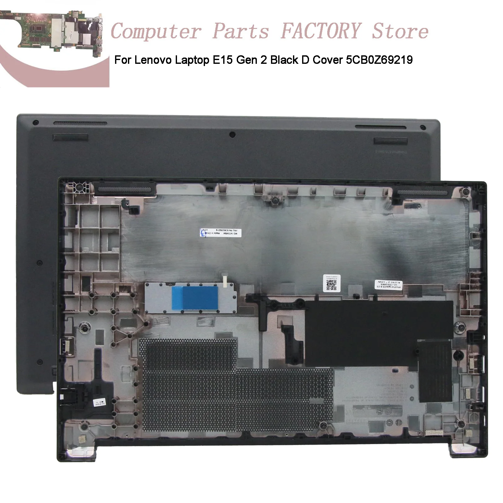 

For Lenovo Laptop E15 Gen 2 Black D Cover Bottom Case Cover Base Cover 5CB0Z69219