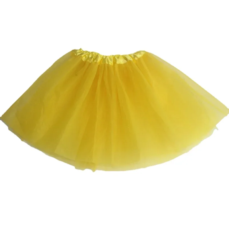 Girl Elastic Ballet Dancewear Tutus Mini Skirt For Birthday Party Dance 3 Layer Tulle Tutu Skirt for Kids Princess 2-8Y Girls