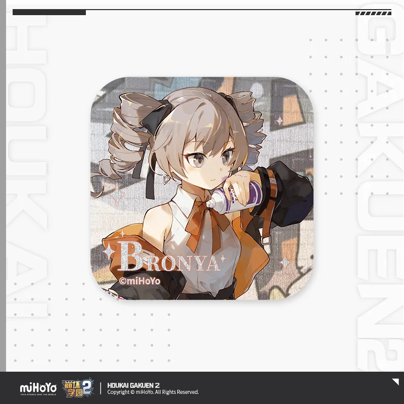 in Presale Honkai Impact 2 Official Merch miHoYo Original Painting Dream  Team Series tinplate square badge Bronya