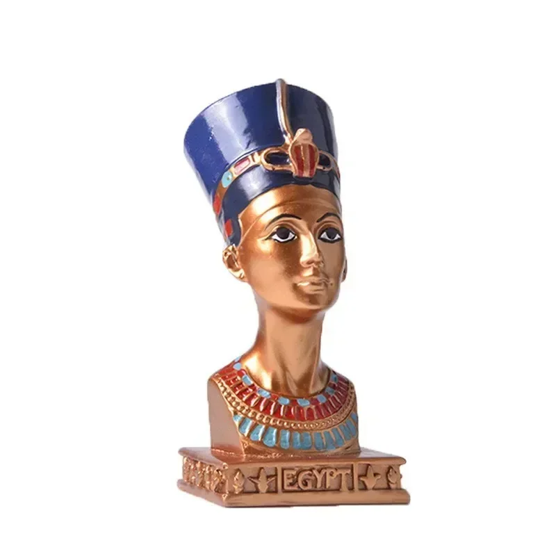 Egyptian Queen Pharaoh Cleopatra King Resin Ancient Miniature Egypt Figurine Sculptures Collection Home Decoration Crafts