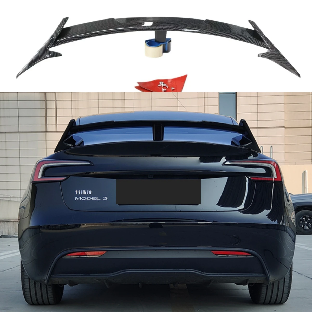 

Spoiler For Tesla Model 3 Highland/Model Y 2019- 2025 Rear Spoiler Rear BodyKit Enveloping Modified Accessories