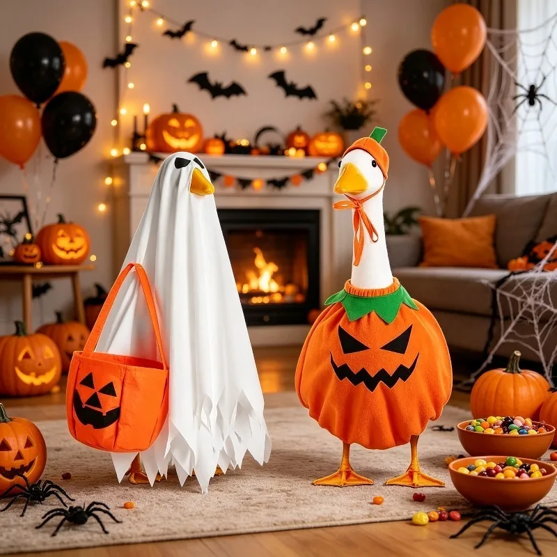 Lightweight Wrinkle Free 23 Inch Goose Costume Eerie Design Full Size For Holiday Display Yard Decor Photobooth Without Goose