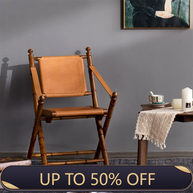 Nordic Living Room Chair Folding Portable Living Room Chairs Furniture Comfortable Backrest Gaming Chair Terrace Rest Armchair