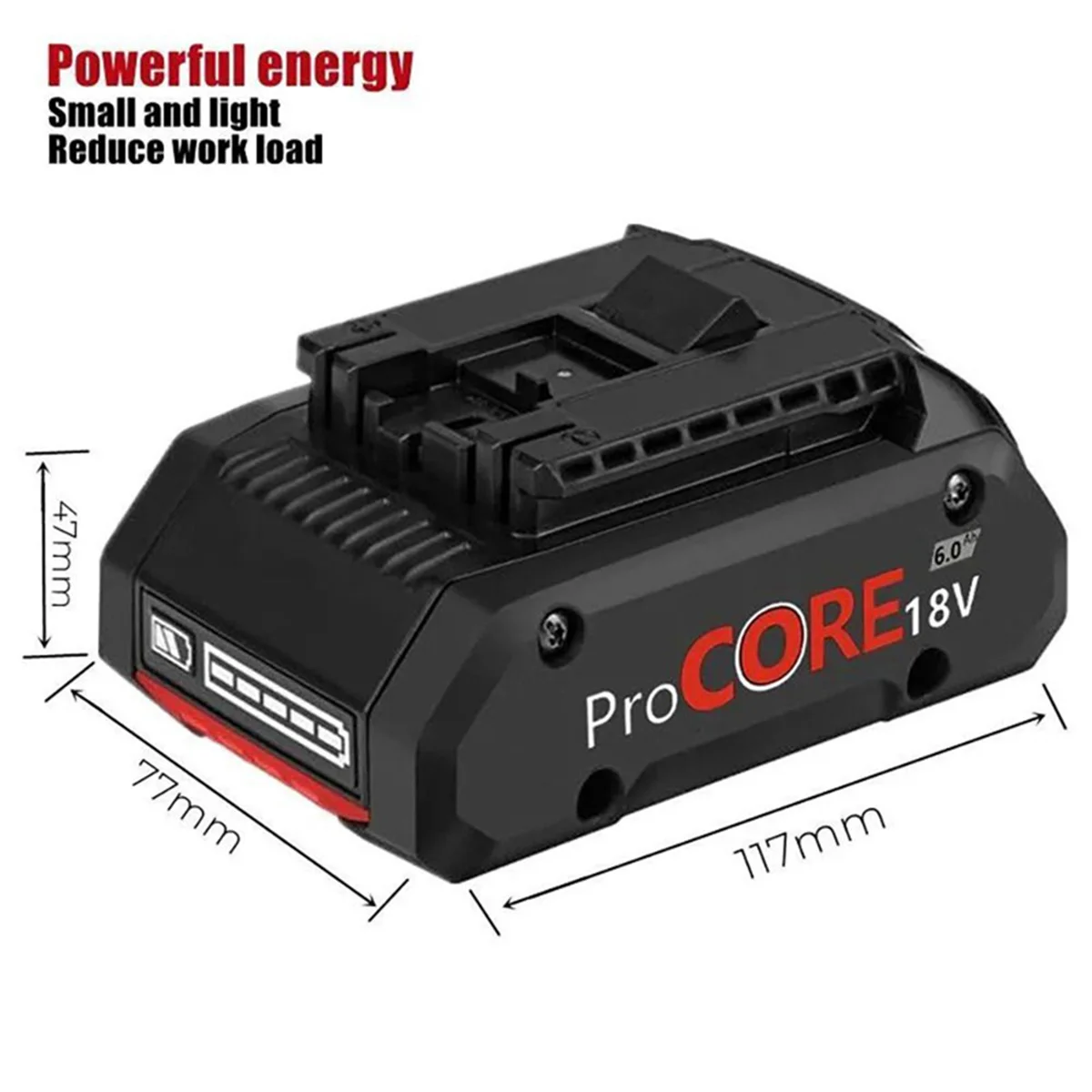 Imagem -02 - Substituição da Bateria do Li-íon Procore para Bosch 18v Profissional 21700 4.0ah ah 6.0ah Bat609 Bat618 com Bms